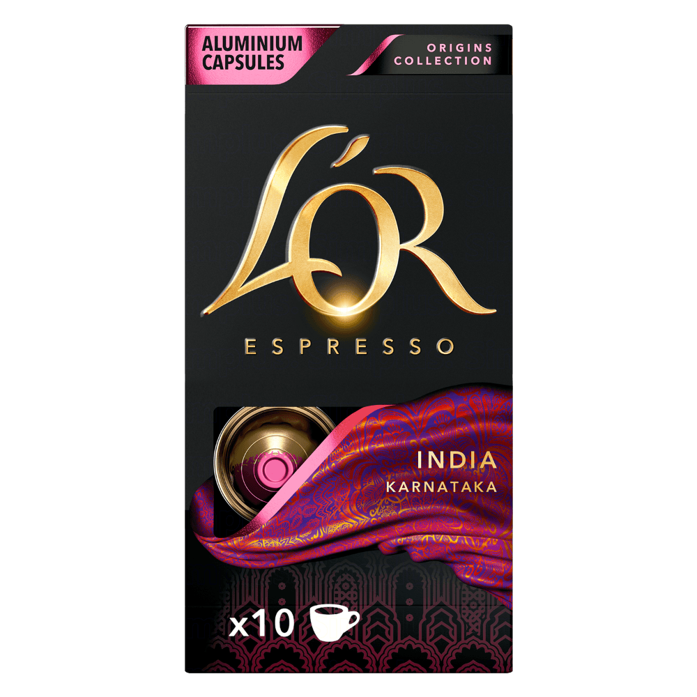 Café Em Cápsula Espresso Índia L'Or Origins Collection Caixa 52g 10 Unidades